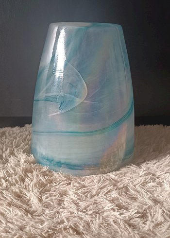 Mermer Görünümlü Aqua Swirl Vazo - Görsel 3