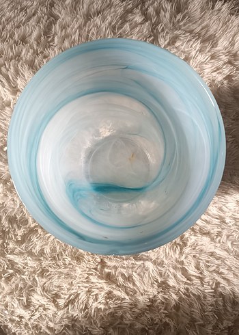 Mermer Görünümlü Aqua Swirl Vazo - Görsel 5