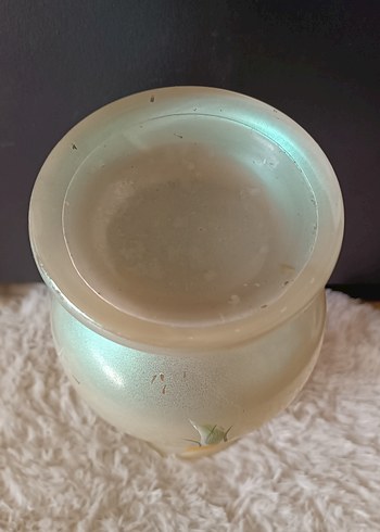 Vintage El Boyama Cam Vazo - Görsel 4