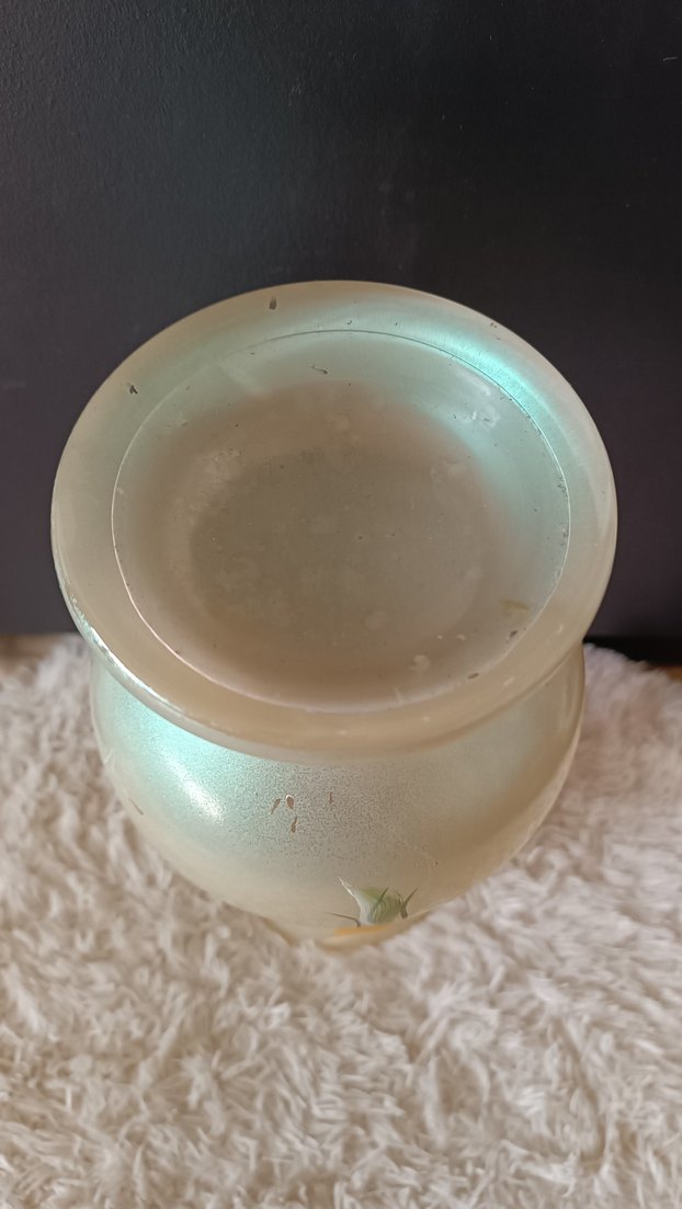 Vintage El Boyama Cam Vazo - Görsel 4