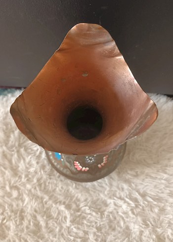 Vintage İşlemeli Bakır Vazo - Görsel 2