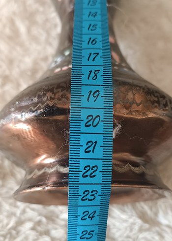 Vintage İşlemeli Bakır Vazo - Görsel 4