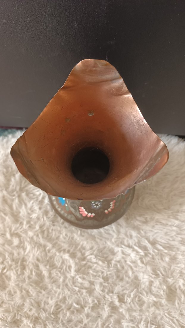 Vintage İşlemeli Bakır Vazo - Görsel 2