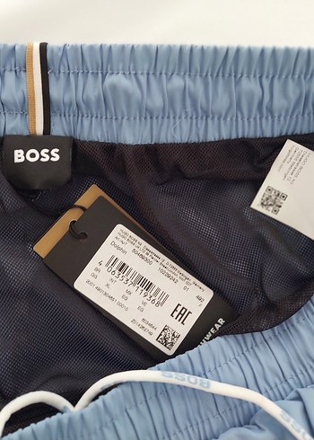 BOSS Mavi Mini Rahat Kesim Erkek Mayo - Görsel 3