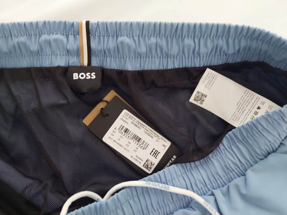 BOSS Mavi Mini Rahat Kesim Erkek Mayo - Görsel 3