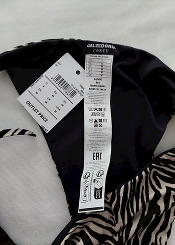 m Beden Calzedonia Bağcıklı Zebra Üçgen Bikini Altı
