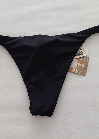 m Beden siyah Renk Calzedonia Beli Ayarlanabilir Tanga Bikini Altı