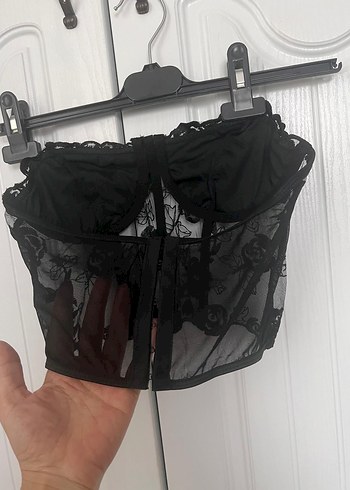 İthal Balenli Dantel Detaylı Bustiyer - Görsel 7