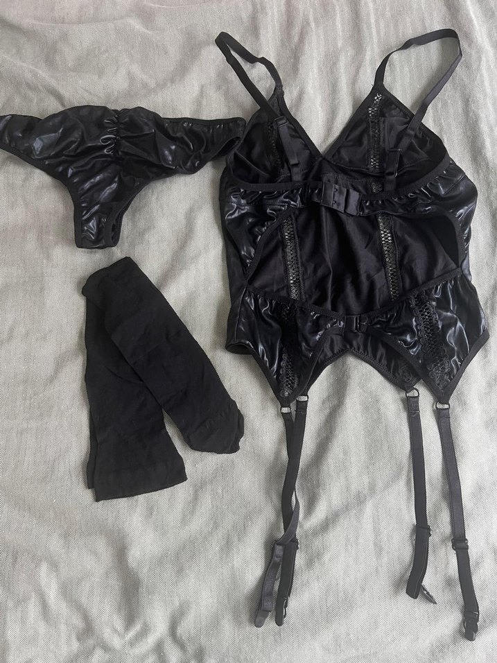 Deri Görünümlü 3 lü Set Kıyafet - Görsel 5