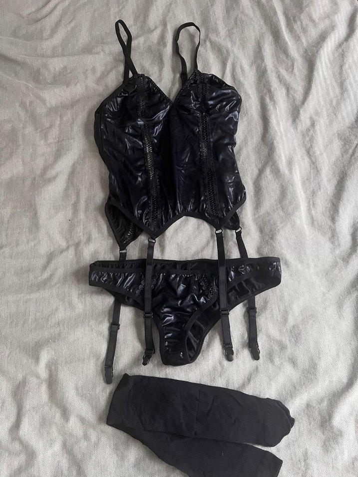 Deri Görünümlü 3 lü Set Kıyafet - Görsel 2