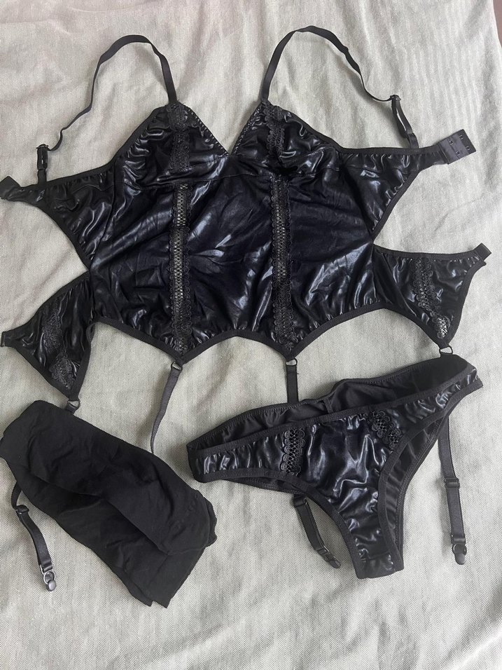 Deri Görünümlü 3 lü Set Kıyafet - Görsel 4