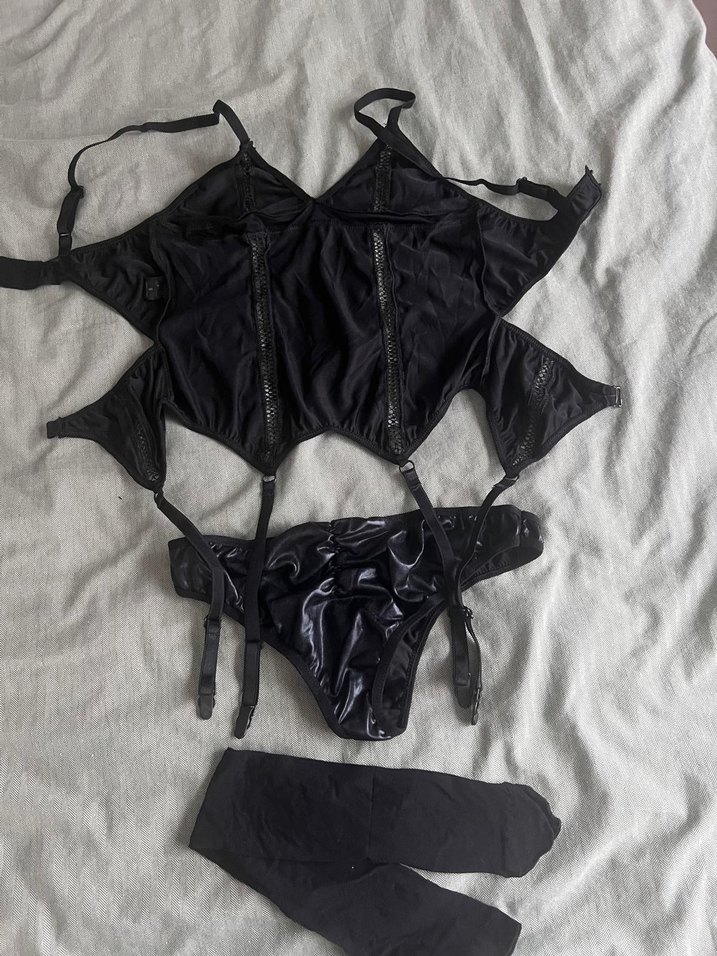 Deri Görünümlü 3 lü Set Kıyafet - Görsel 3