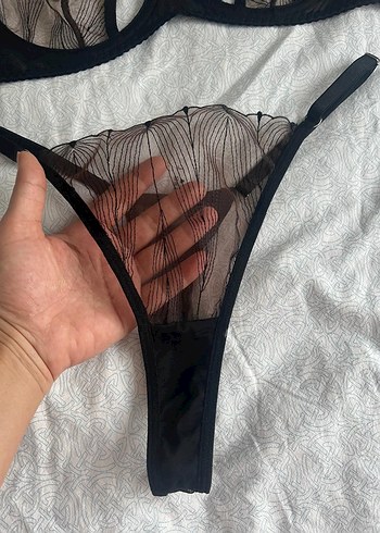 Criss - Cross İthal Transparan İç Çamaşırı Takımı - Görsel 4