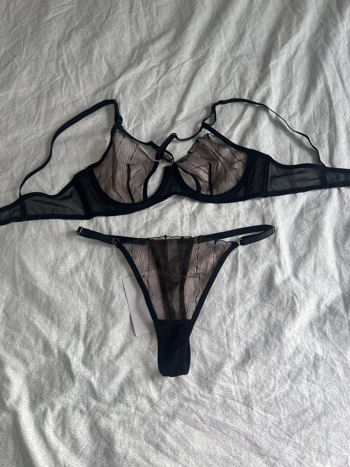 Criss - Cross İthal Transparan İç Çamaşırı Takımı - Görsel 2