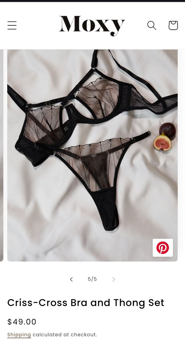 Criss - Cross İthal Transparan İç Çamaşırı Takımı - Görsel 5