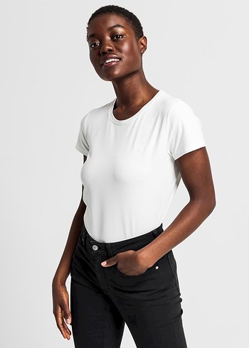 m Beden Gant Slim Fit Bisiklet Yaka Tshirt