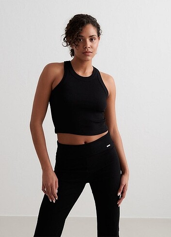 Aimn Ease Ribbed Tank Crop Sweden