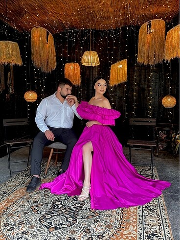 Abiye fuşya - Görsel 10