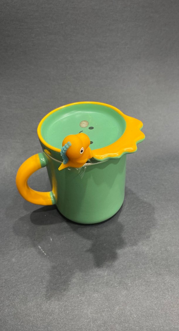 Sarı Kulplu Dinozor Figürlü Renkli Kupa - Görsel 2