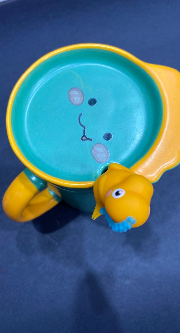 Sarı Kulplu Dinozor Figürlü Renkli Kupa - Görsel 3