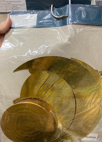 Çift Taraflı Metalize Altın Ramazan Sarkıt Süs - Görsel 2