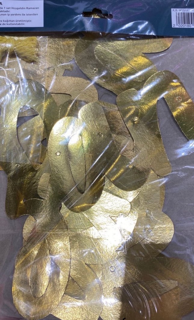 Altın Renkli Hoşgeldin Ramazan Süsü - Görsel 2