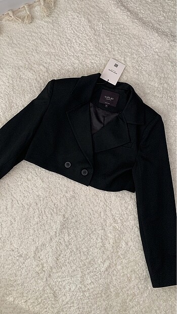 xs Beden Vatkalı crop blazer