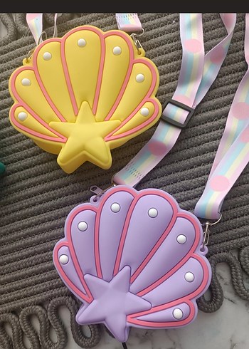 Renkli Deniz Kabuğu Desenli Kız Çanta - Görsel 5