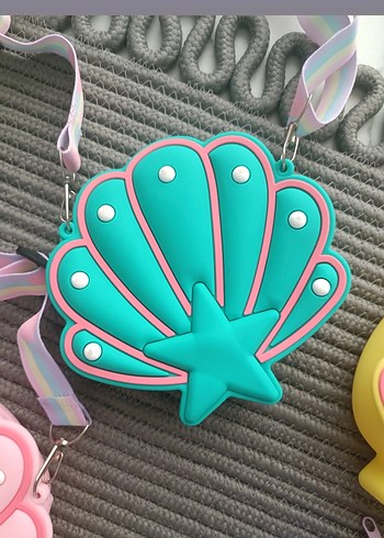 Renkli Deniz Kabuğu Desenli Kız Çanta - Görsel 3