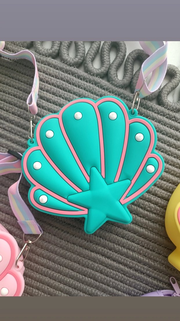 Renkli Deniz Kabuğu Desenli Kız Çanta - Görsel 3