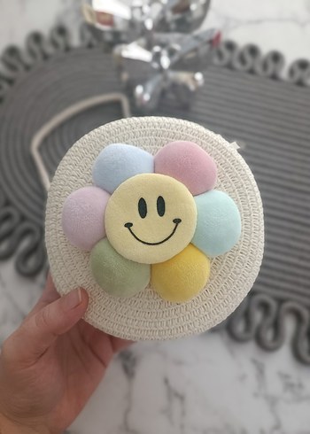 Nakışlı Gülümseyen Çiçekli Bohem Kız Çantası - Görsel 5