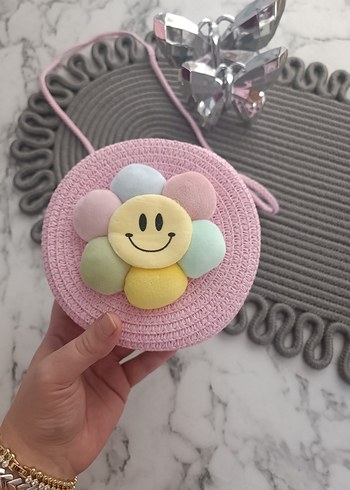 Nakışlı Gülümseyen Çiçekli Bohem Kız Çantası - Görsel 3