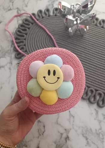 Nakışlı Gülümseyen Çiçekli Bohem Kız Çantası - Görsel 6