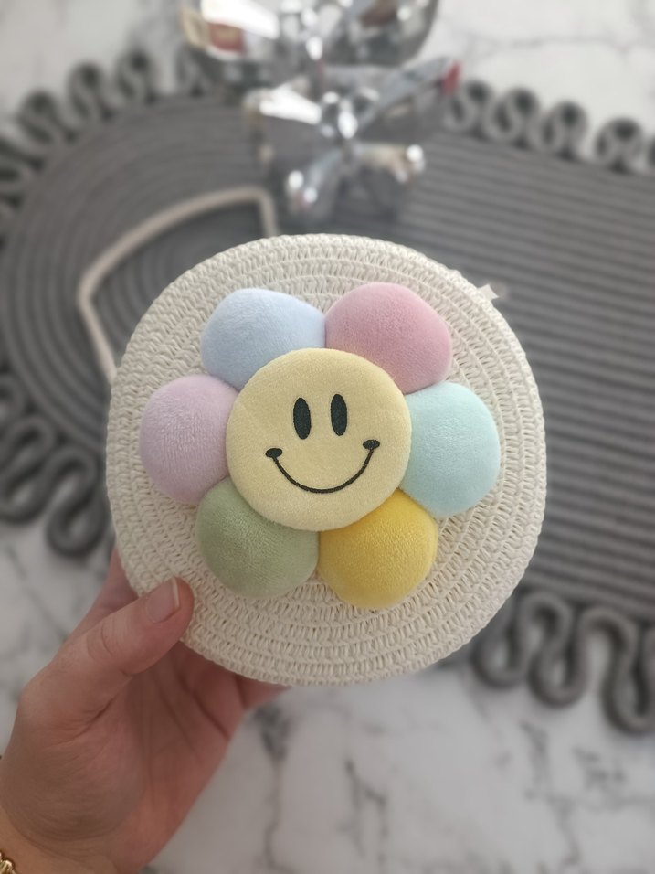 Nakışlı Gülümseyen Çiçekli Bohem Kız Çantası - Görsel 5