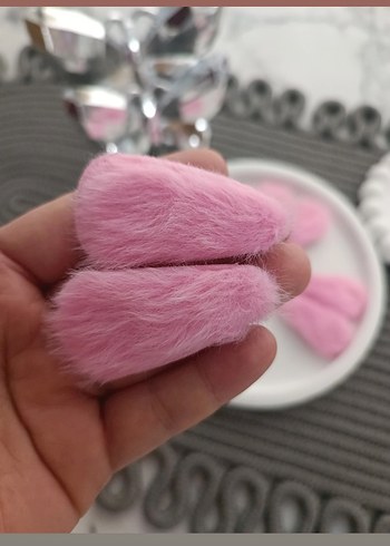 Pembe Peluş Çıtçıt Toka - Görsel 2