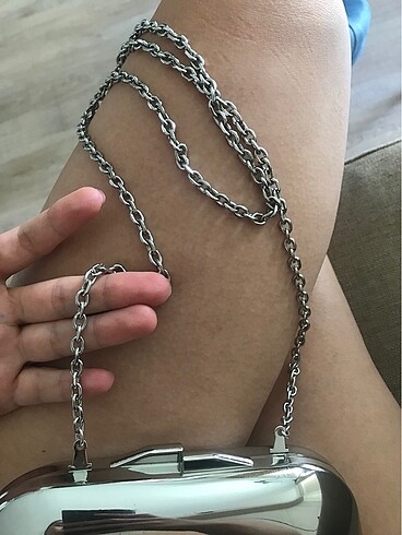 Beden gri Renk Mango Clutch El Çantası