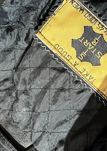 Erkek Siyah Deri Ceket, Fermuarlı, Regular Fit - Görsel 5