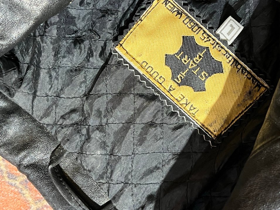 Erkek Siyah Deri Ceket, Fermuarlı, Regular Fit - Görsel 5