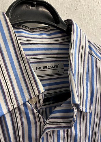 Çizgili, Uzun Kollu Erkek Keten Gömlek - Görsel 3