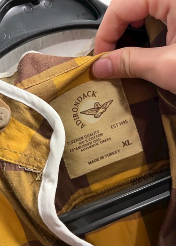 Sarı Kahverengi Kareli Uzun Kollu Gömlek - Görsel 6