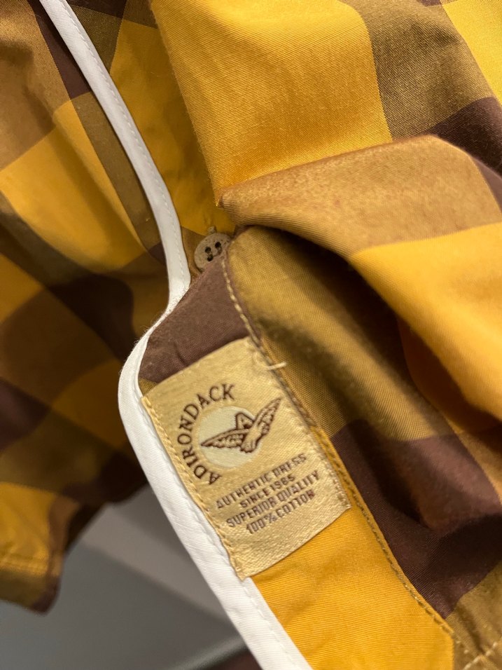 Sarı Kahverengi Kareli Uzun Kollu Gömlek - Görsel 5