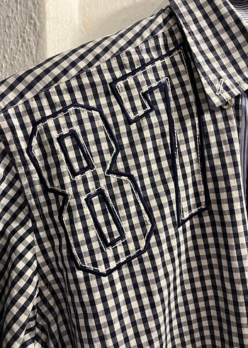 Erkek Gri Kareli Pamuklu Uzun Kollu Gömlek - Görsel 5