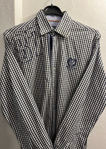 Erkek Gri Kareli Pamuklu Uzun Kollu Gömlek - Görsel 2