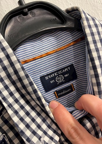 Erkek Gri Kareli Pamuklu Uzun Kollu Gömlek - Görsel 7