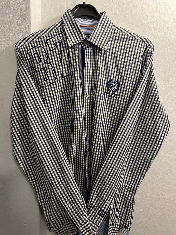 Erkek Gri Kareli Pamuklu Uzun Kollu Gömlek - Görsel 3