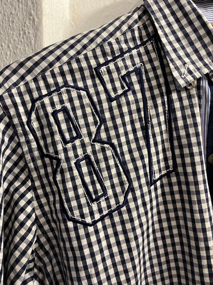 Erkek Gri Kareli Pamuklu Uzun Kollu Gömlek - Görsel 5