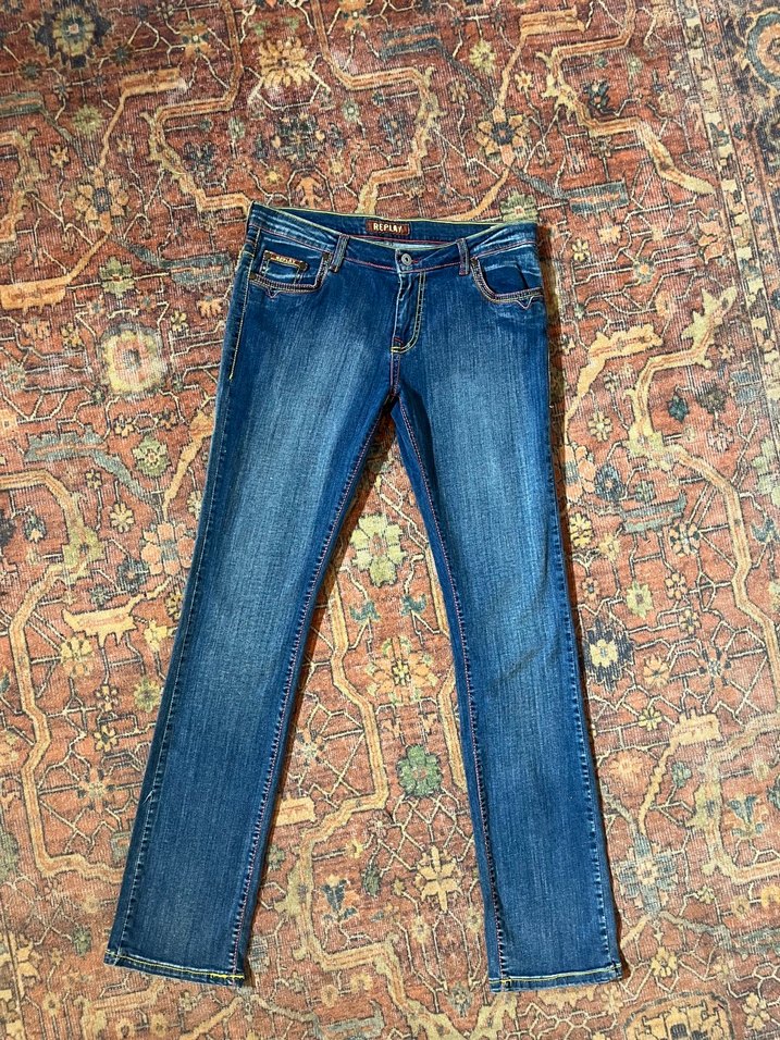 replay Mavi Denim Dar Paça Jean — görsel 3/7