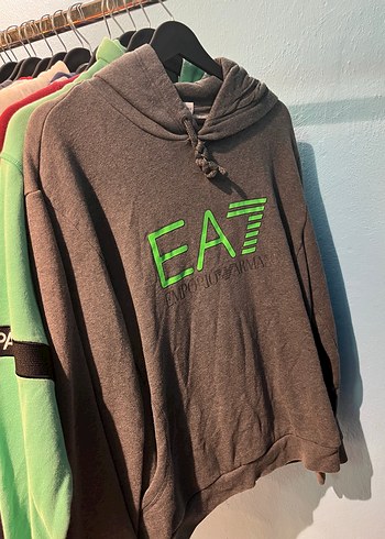 Armani Ea7 Emporio Armani Kahverengi Kapusonlu Sweatshirt