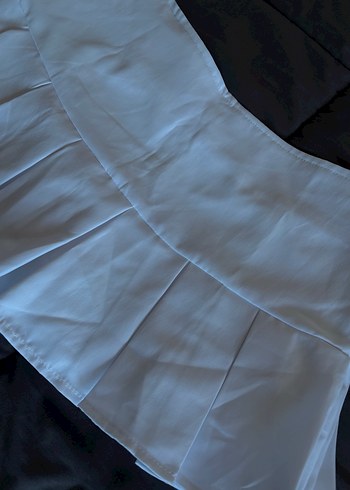 Beyaz Pilili Mini Etek - Görsel 2