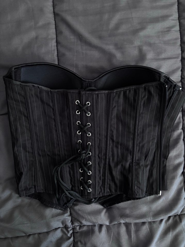 Siyah Straplez korse - Görsel 2